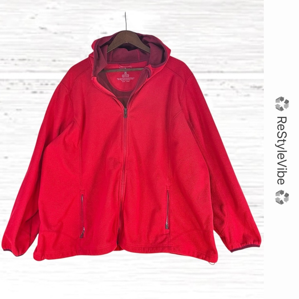 LL BEAN Men’s Size 3X Jacket Coat Fleece Full Zipper Polartec Windbloc